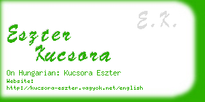 eszter kucsora business card